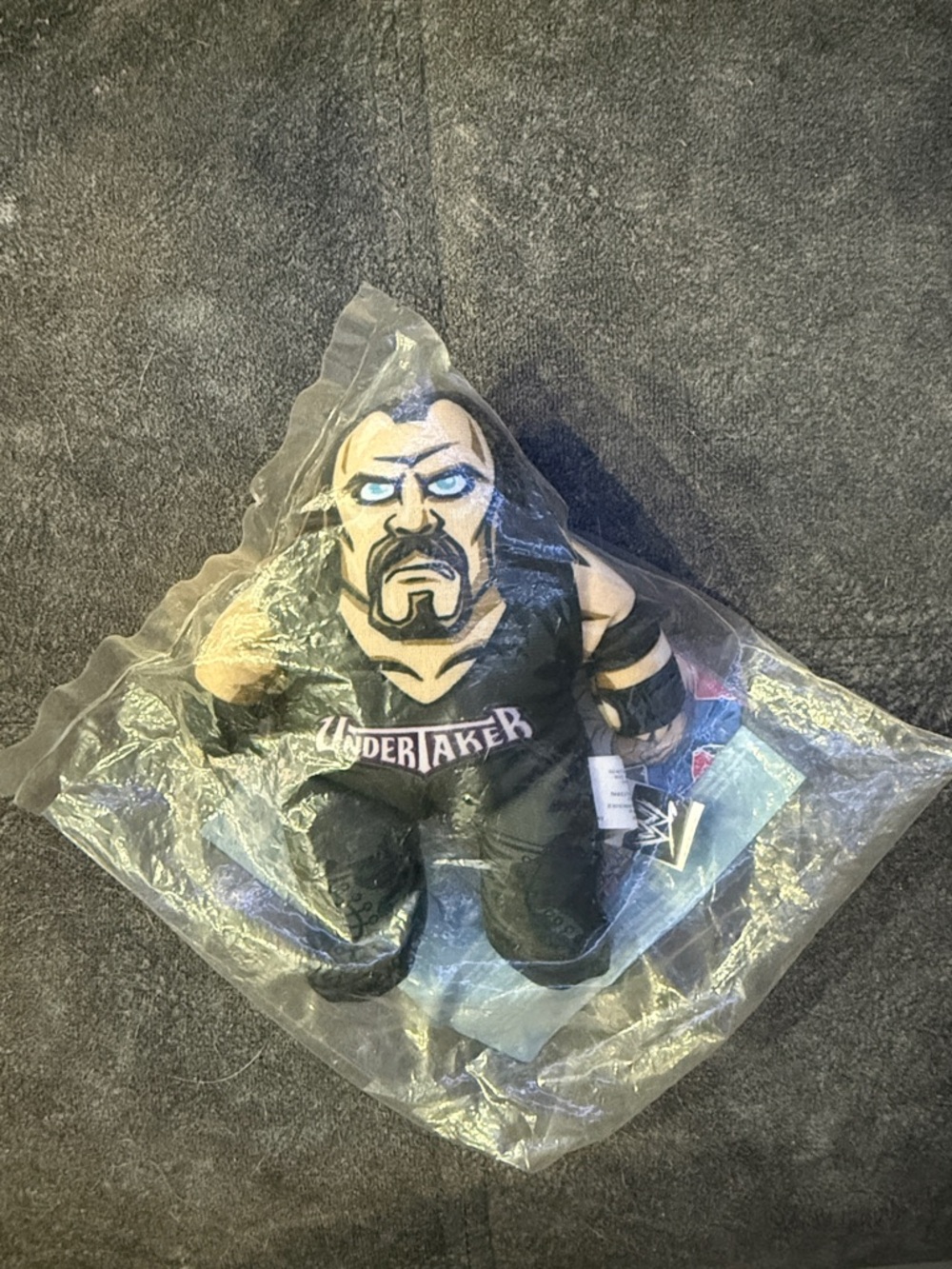 WWE Undertaker Plush Doll - Black and White with Blue Eyes